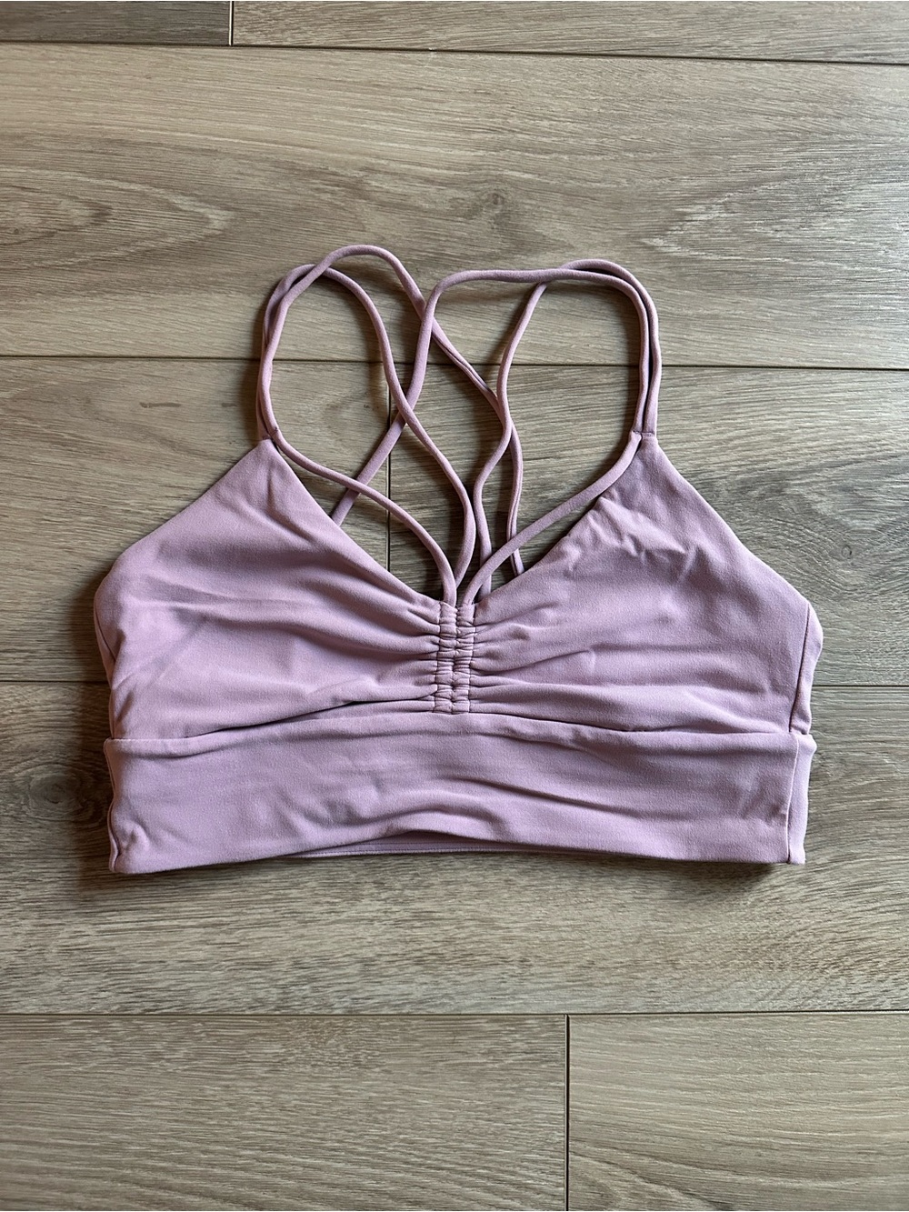 lululemon athletica Dusty Pink Strappy Sports Bra